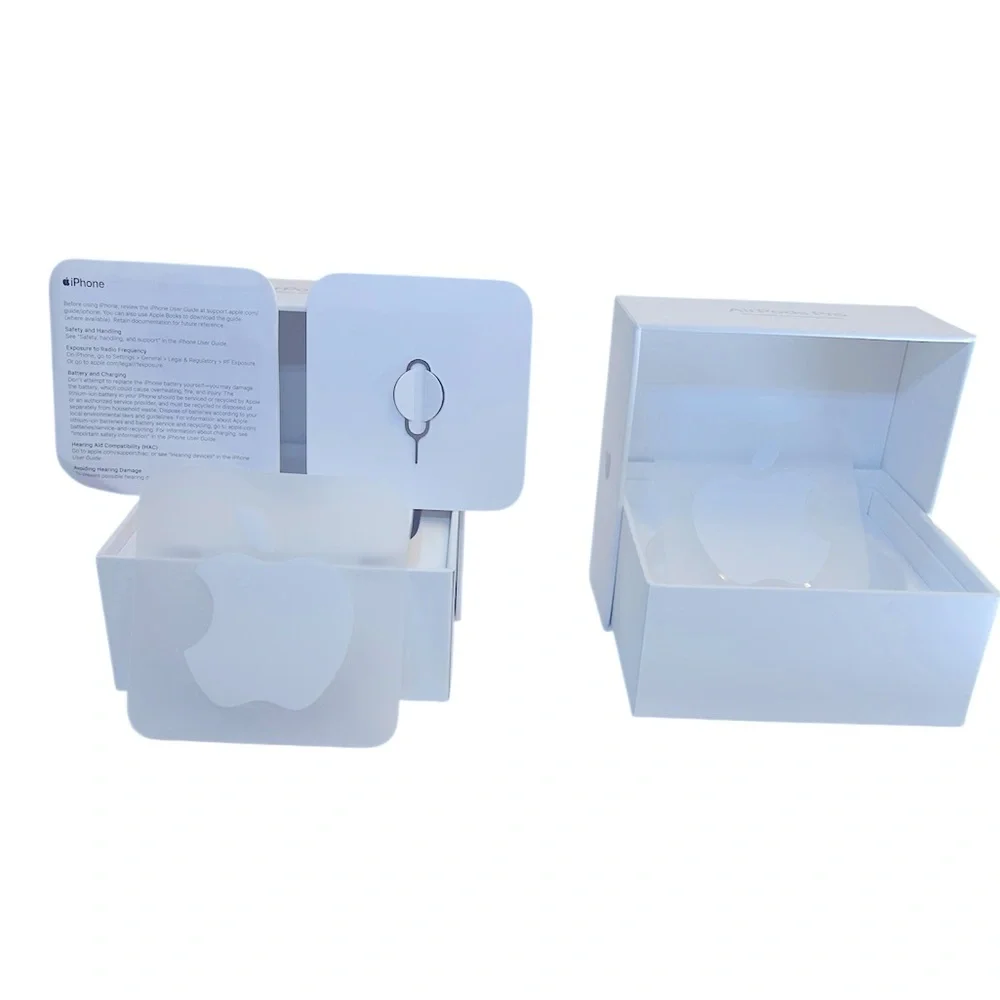 EMPTY BOXES ONLY—White Wireless Apple Earbuds AirPods Pro.